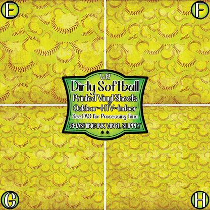 Dirty Softball ★ Pattern Vinyl | Faux Leather | Sublimation (TAT 3 BUS DAYS)