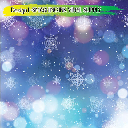 Snowflake Winter Bokeh ★ Laser Safe Adhesive Film (TAT 3 BUS DAYS)