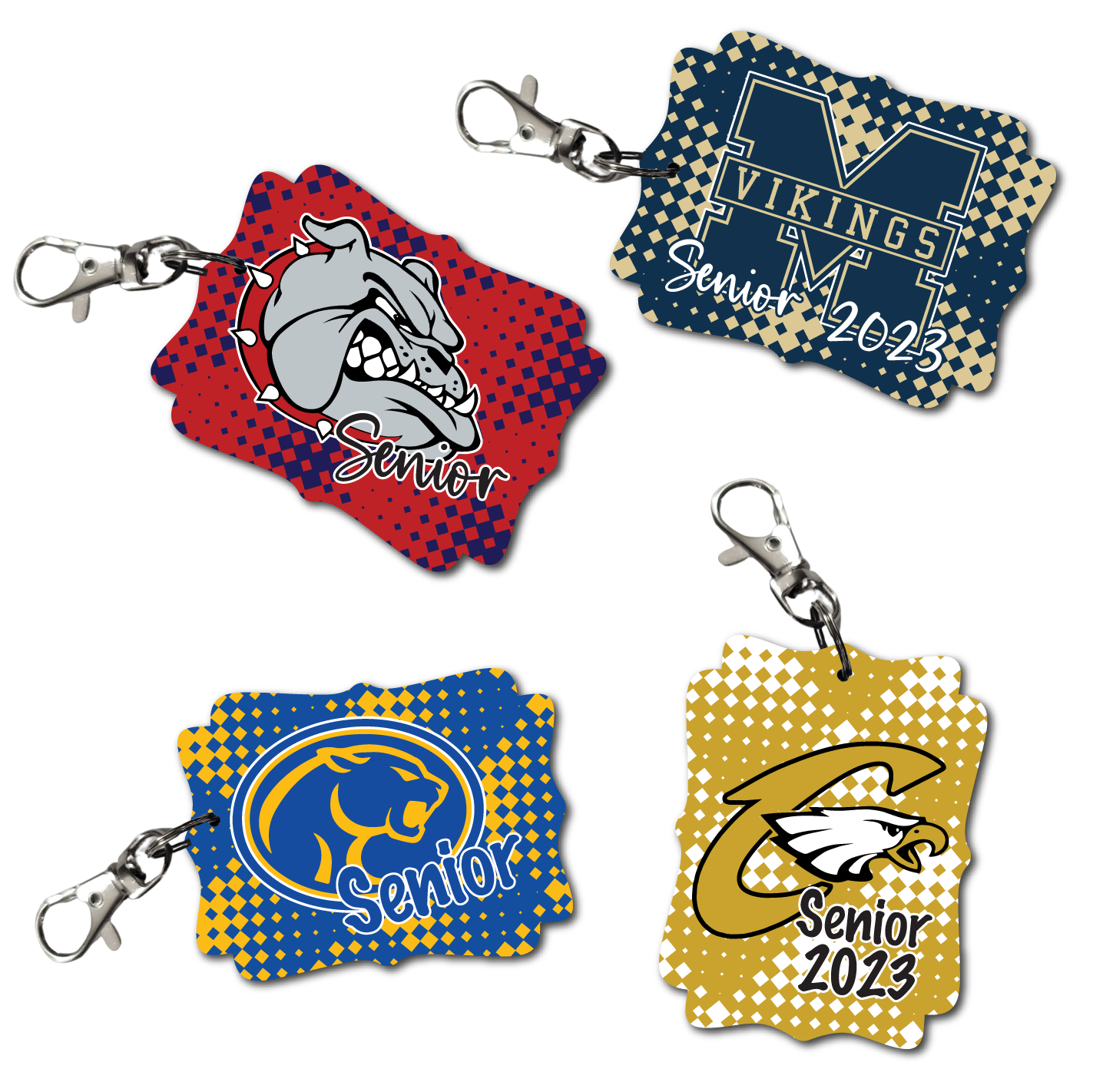 Custom Senior School Logo (Any School) - Full Color Keychains ...